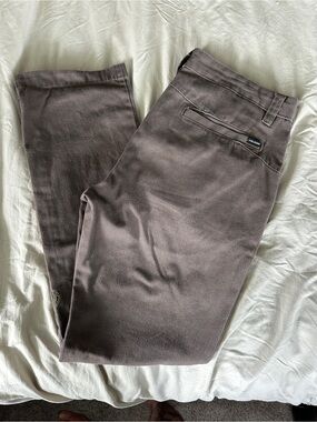 Volcom Men's Taupe/Gray Slim Chino Pants